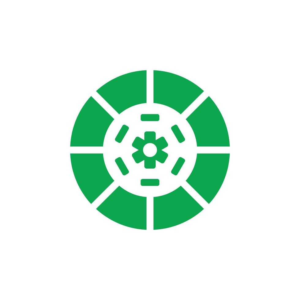 eps10 kit de embrague de vector verde icono de arte abstracto aislado sobre fondo blanco. símbolo de placa de disco de embrague en un estilo moderno y sencillo para el diseño de su sitio web, logotipo y aplicación móvil