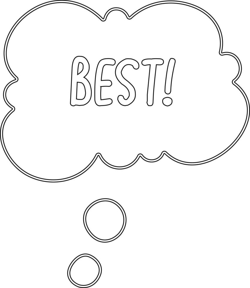Speech cloud with word best 12893355 Vector Art at Vecteezy