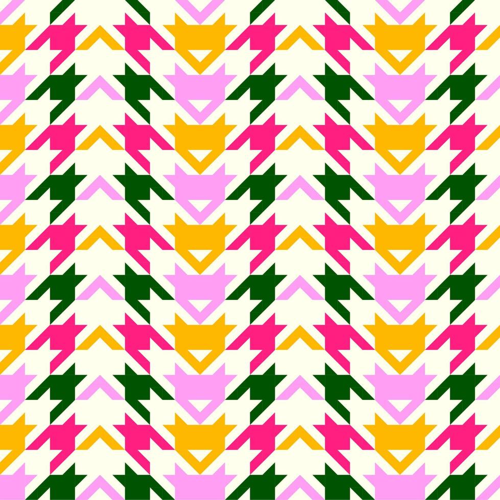 beautiful seamless geometric pattern with houndstooth vector