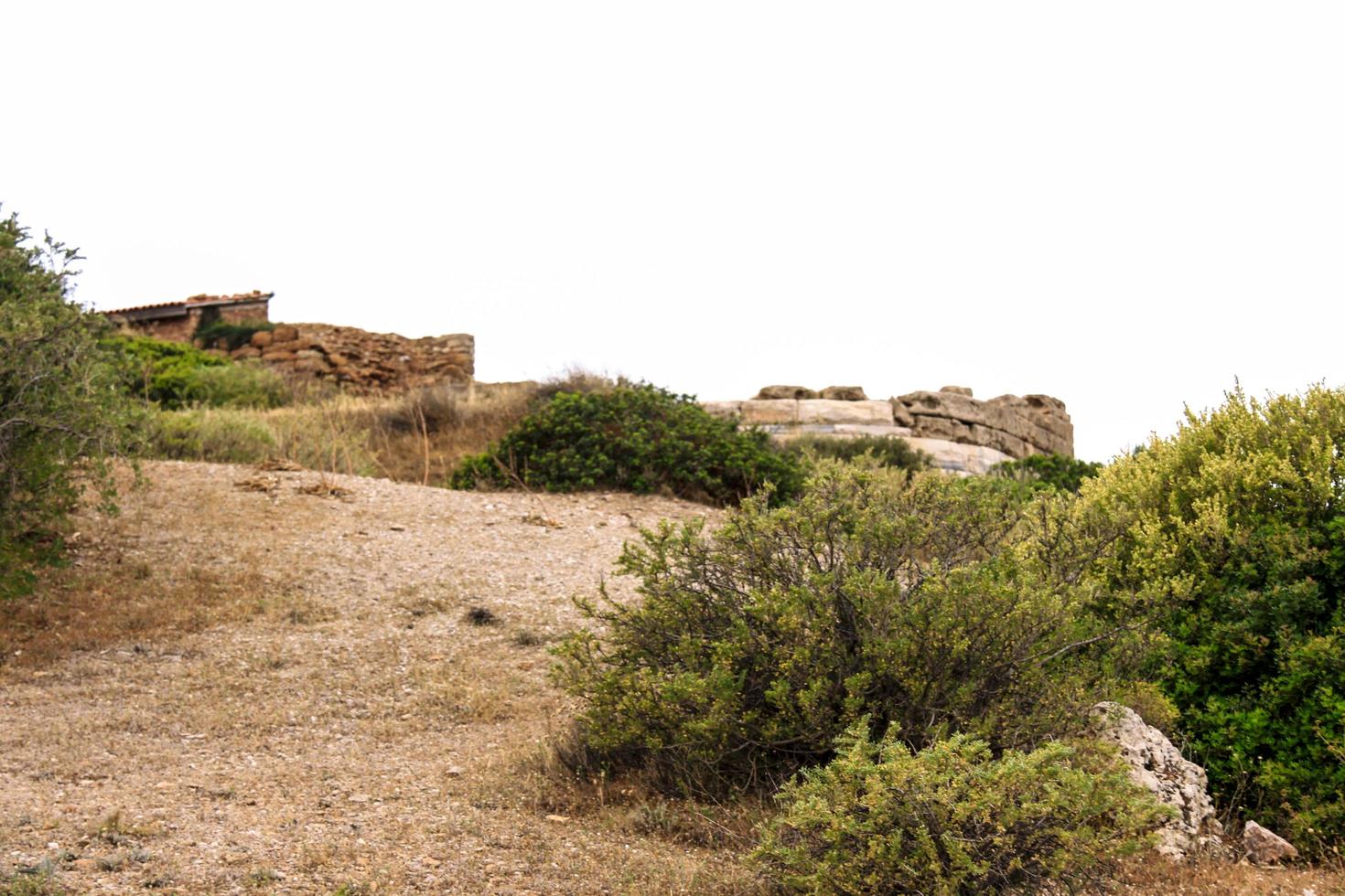 Greek ruins view photo