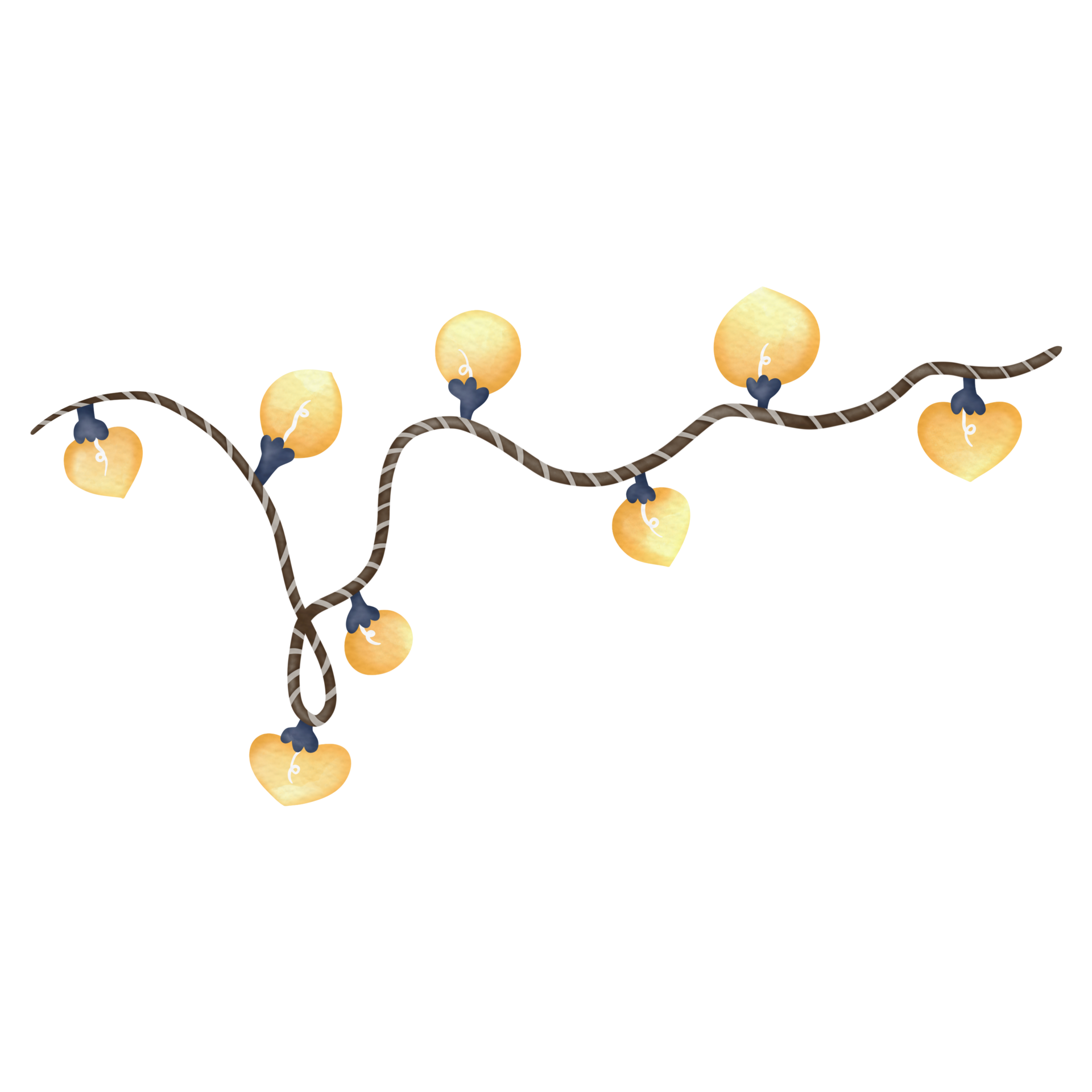 vattenfärg jul lampor. färgrik festlig girlanger. vattenfärg jul