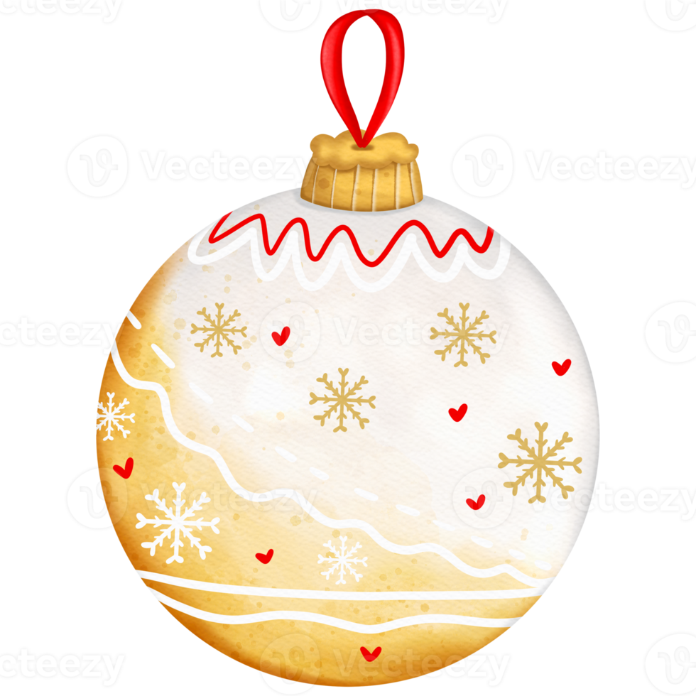 weihnachtskugel, weihnachtsdekoration, weihnachtsverzierungsaquarellillustration png