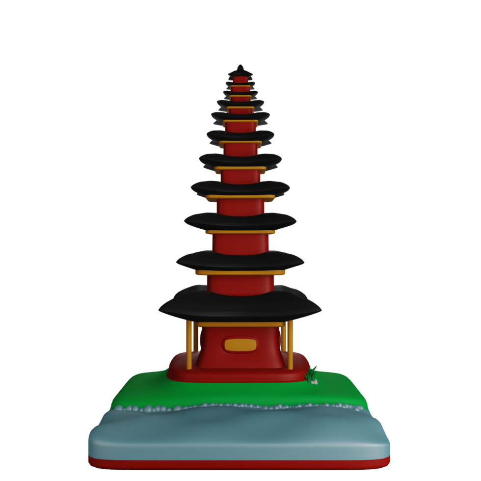 icône de bali indonésie rendu 3d png