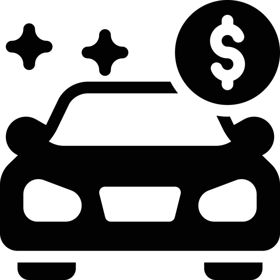 ilustración de vector de dólar de coche en un fondo. símbolos de calidad premium. iconos vectoriales para concepto y diseño gráfico.