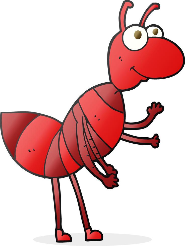 doodle character cartoon ant vector