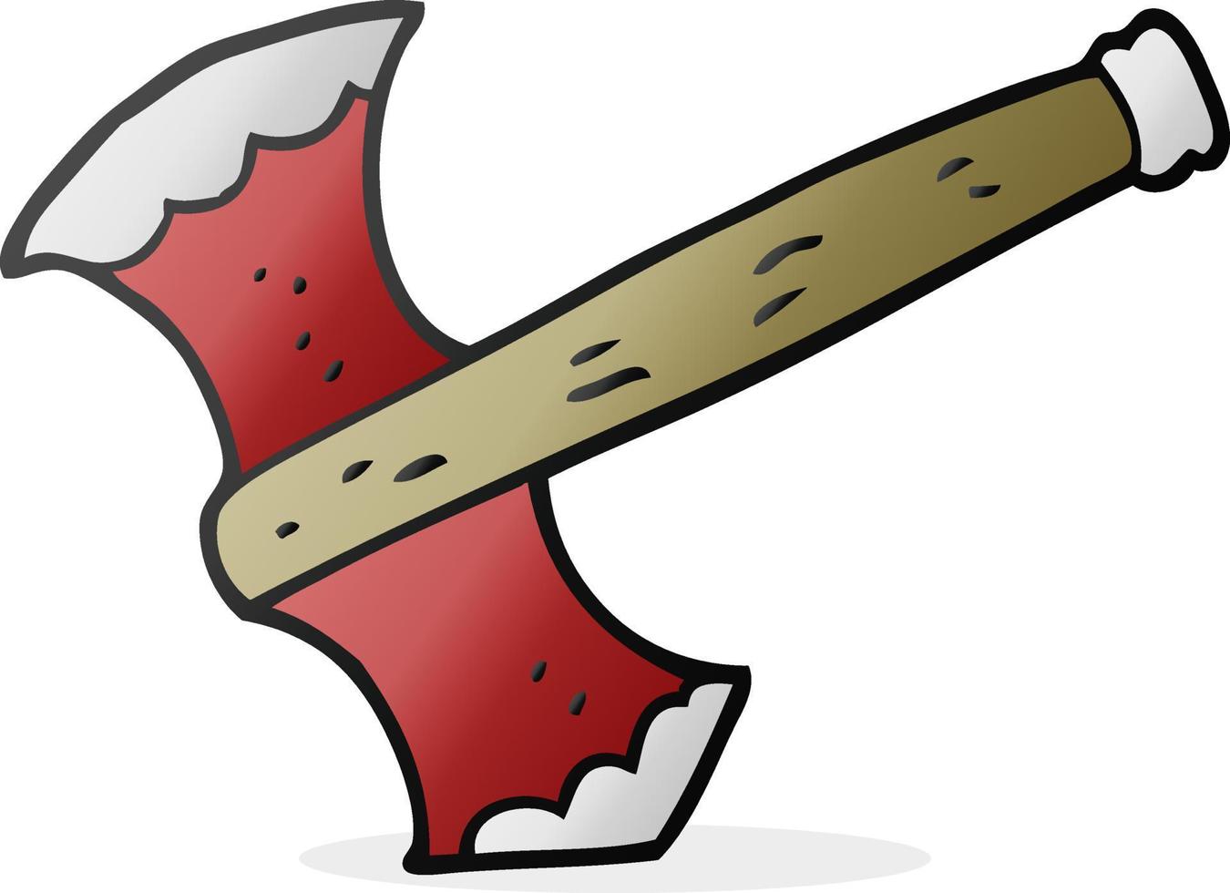 doodle character cartoon axe vector