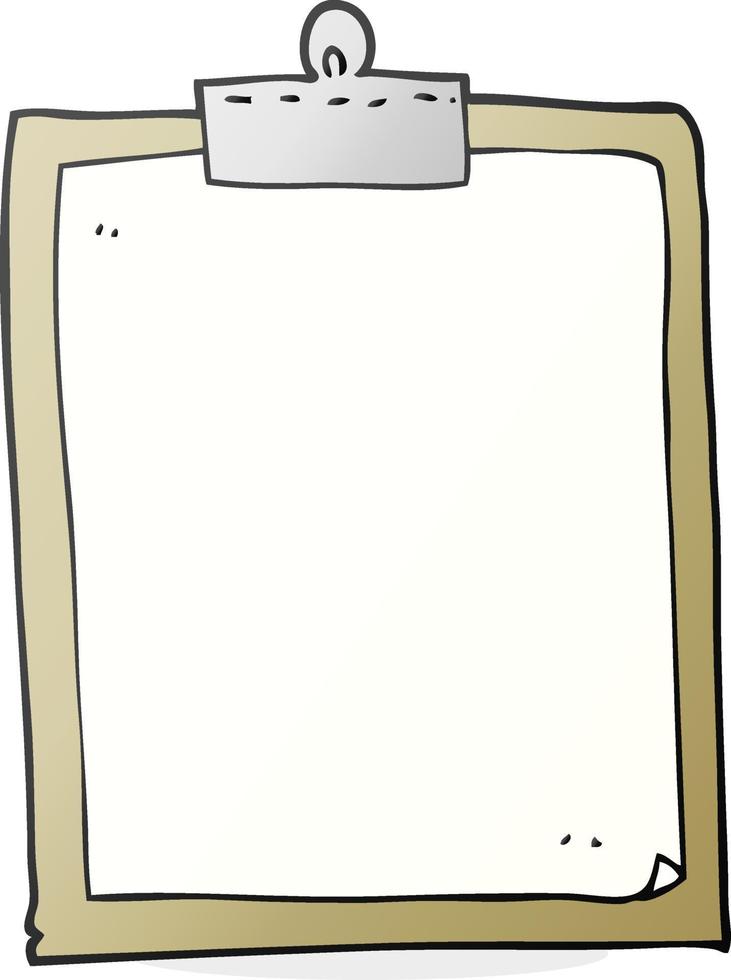 doodle character cartoon clipboard vector
