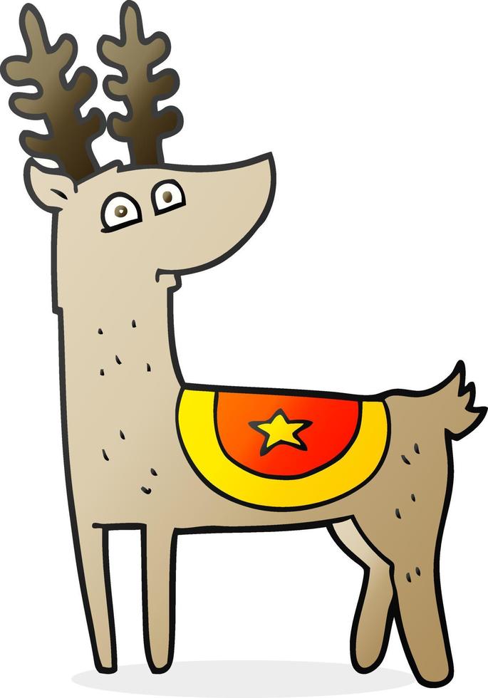 doodle character cartoon reindeer vector