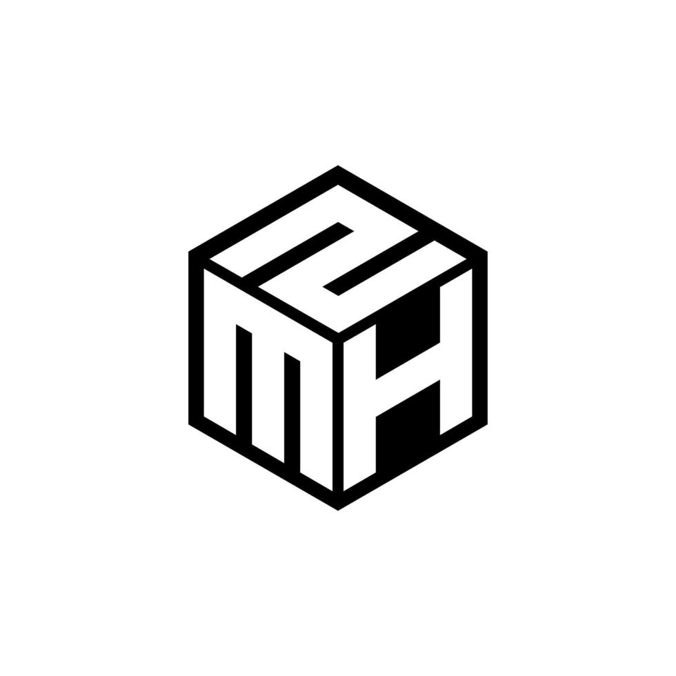 MHZ letter logo design with white background in illustrator. Vector logo, calligraphy designs for logo, Poster, Invitation, etc.