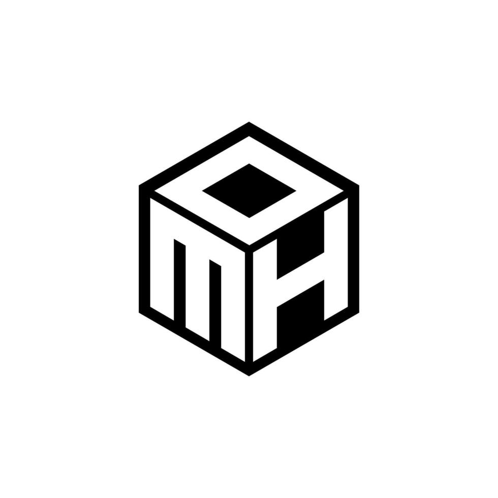 MHO letter logo design with white background in illustrator. Vector logo, calligraphy designs for logo, Poster, Invitation, etc.