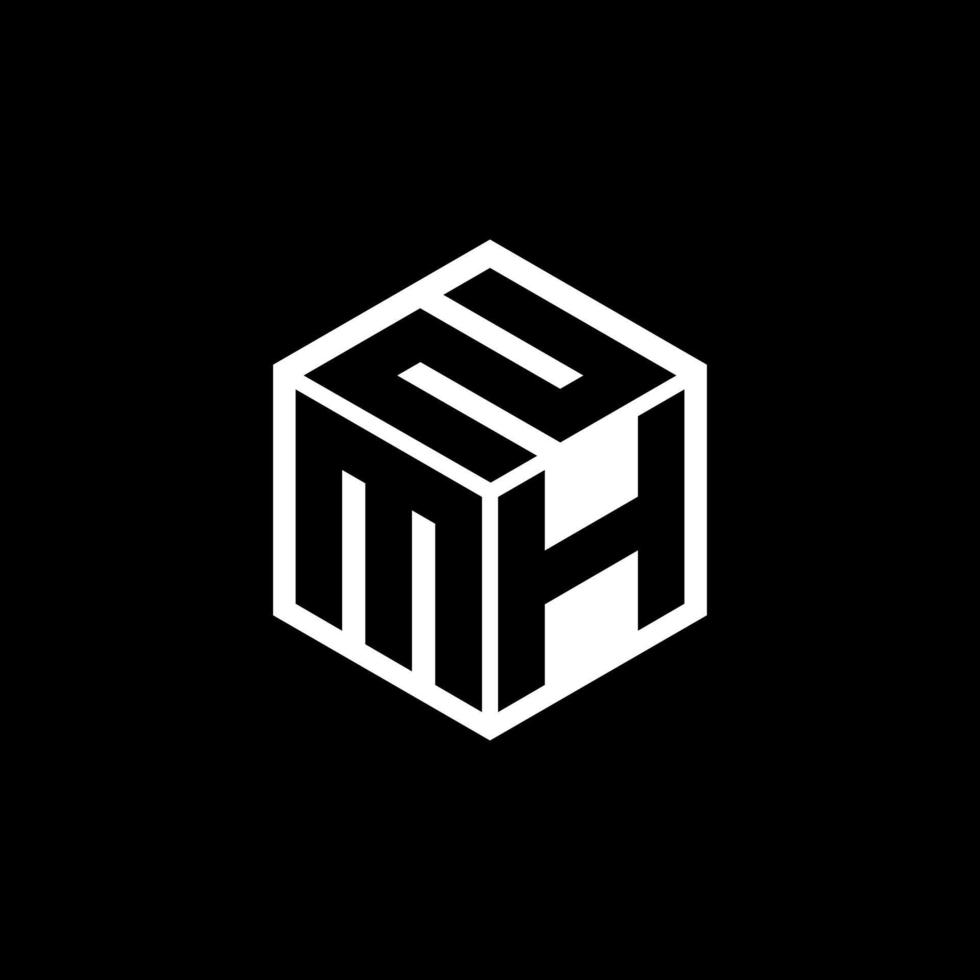 MHN letter logo design with black background in illustrator. Vector logo, calligraphy designs for logo, Poster, Invitation, etc.