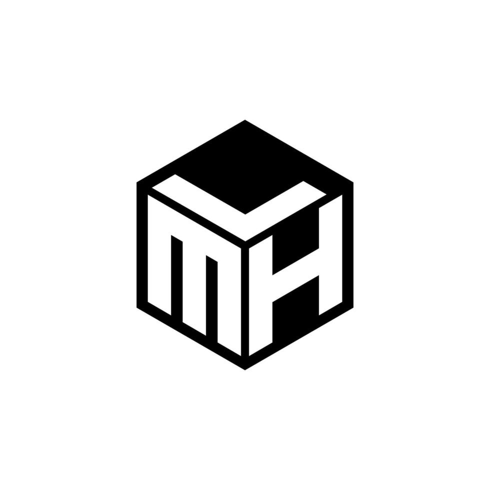 diseño de logotipo de letra mhl con fondo blanco en illustrator. logotipo vectorial, diseños de caligrafía para logotipo, afiche, invitación, etc. vector