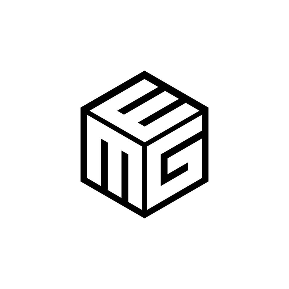 MGE letter logo design with white background in illustrator. Vector logo, calligraphy designs for logo, Poster, Invitation, etc.