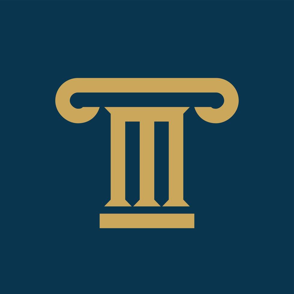MT law monogram logo design vector