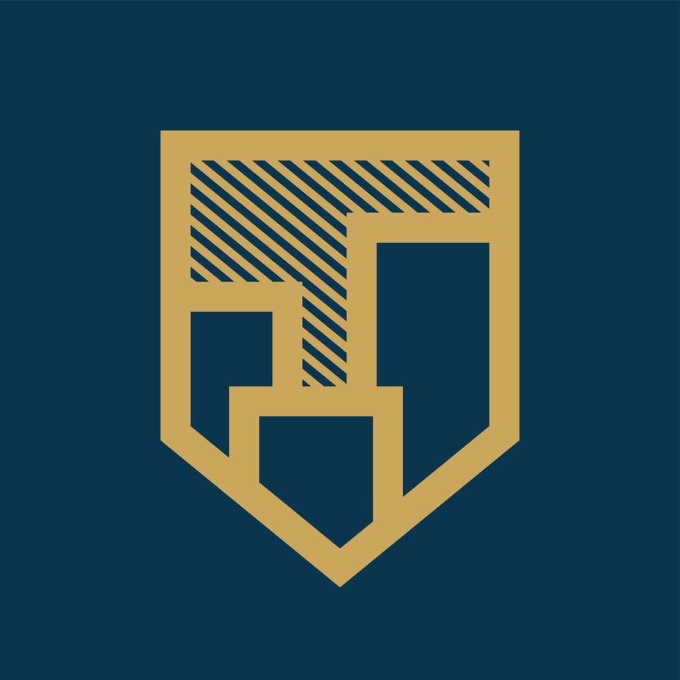 Luxury and minimal Real Estate logo design outline vector