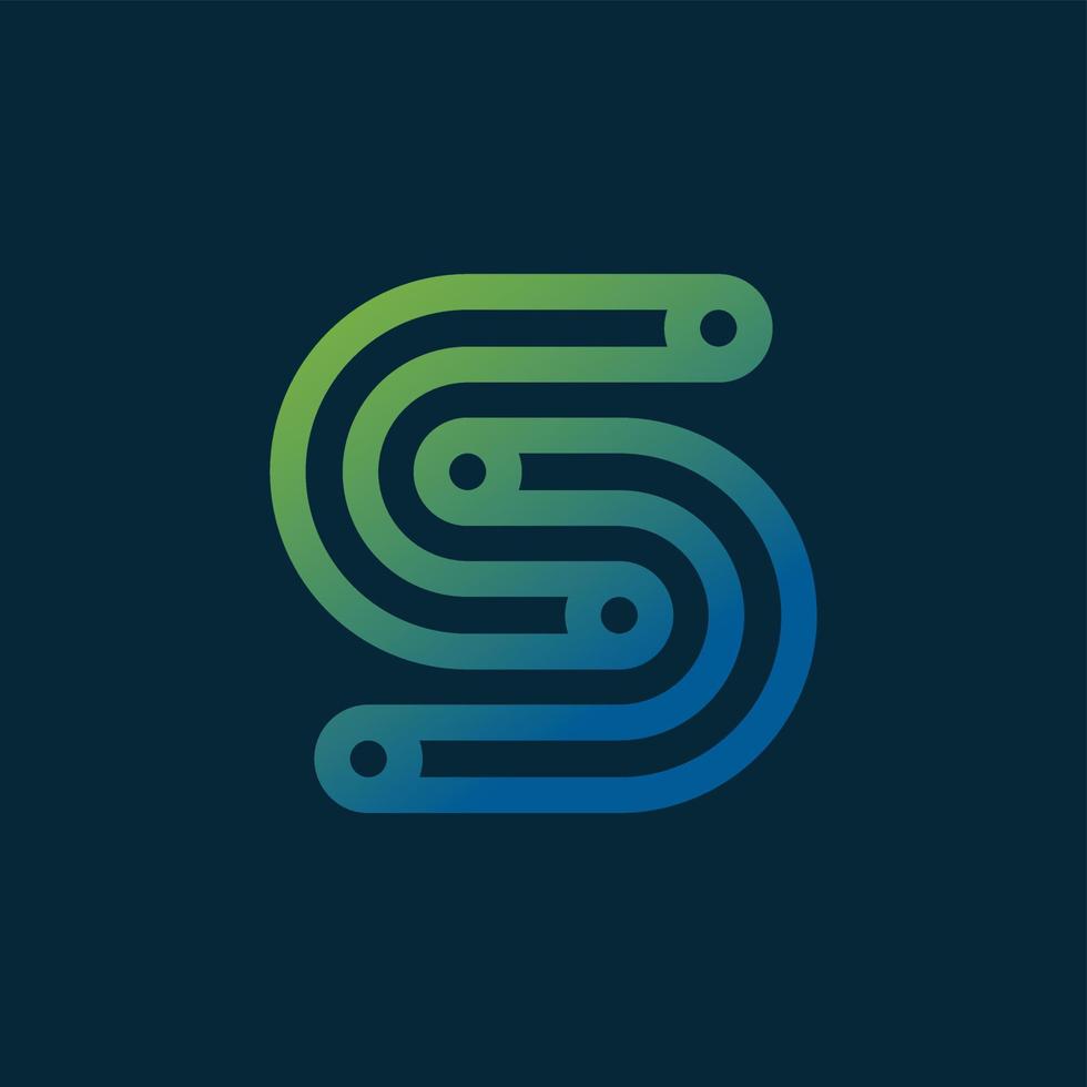 S infinity monogram logo design, smart logo design vector