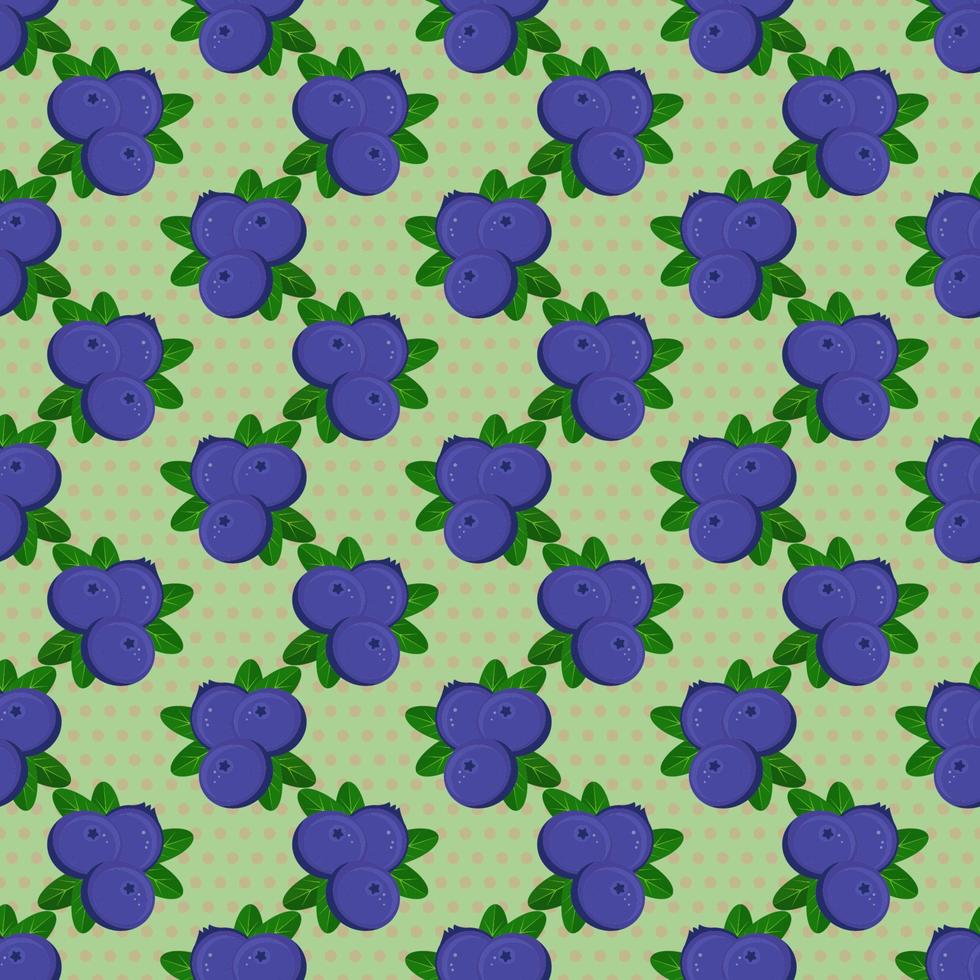Seamless vector pattern of blueberries on a light background.For printing, wrapping paper,packaging, magazines, books, postcards, menu covers, web pages, fabrics,textiles,fruit stores. Stylish design.