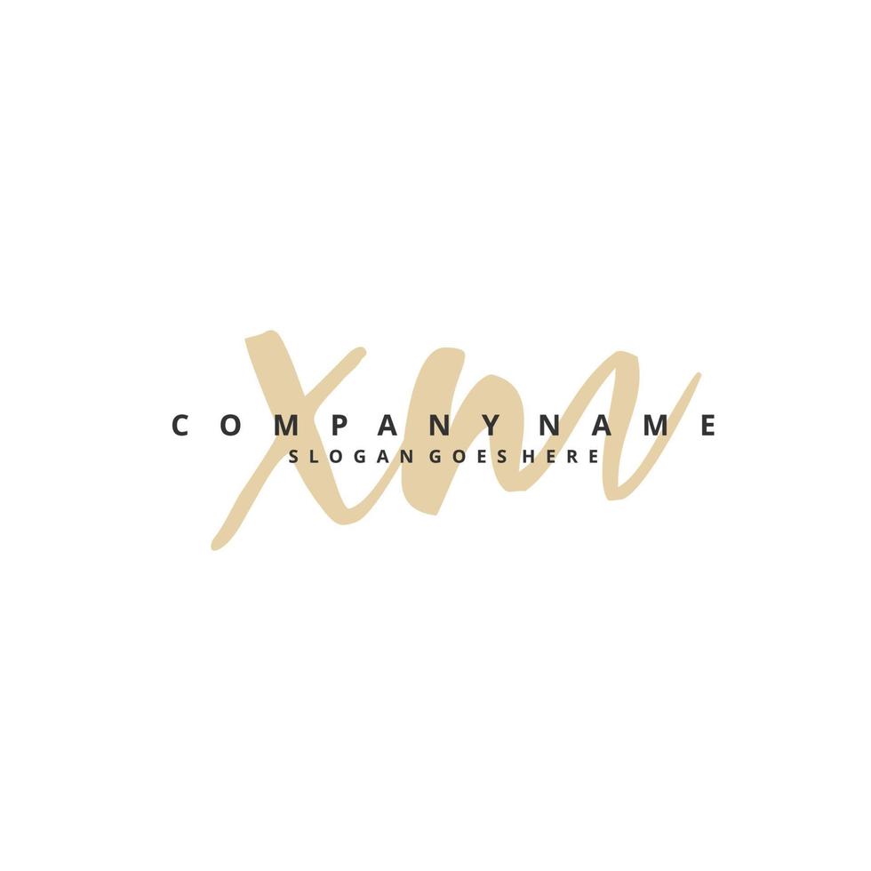 X M XM Initial handwriting and signature logo design with circle. Beautiful design handwritten logo for fashion, team, wedding, luxury logo. vector