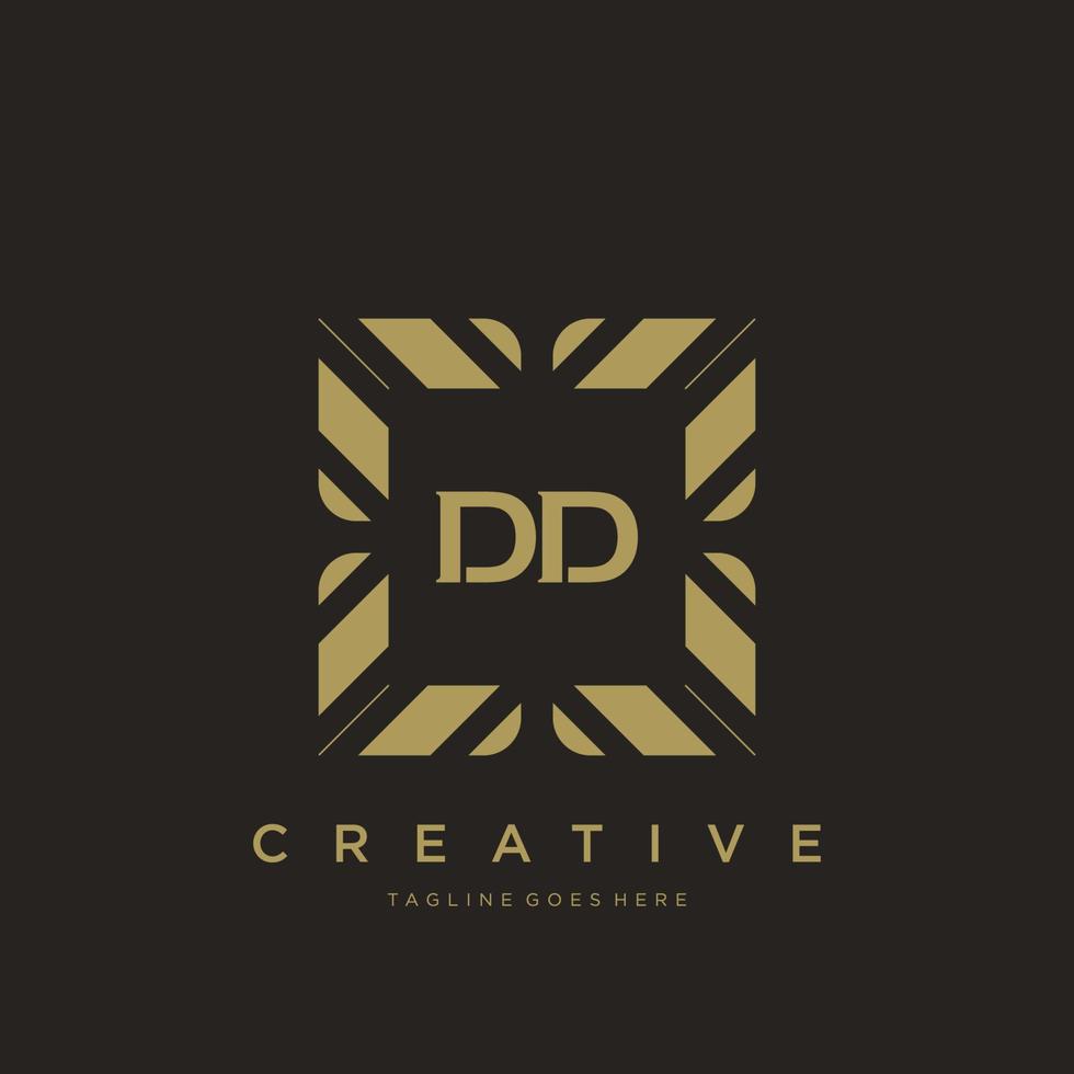 DD initial letter luxury ornament monogram logo template vector