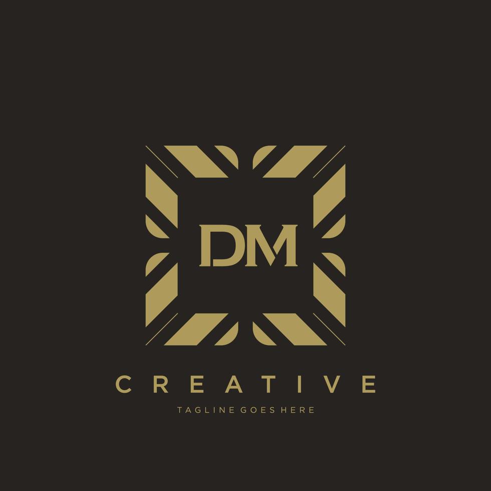 DM initial letter luxury ornament monogram logo template vector
