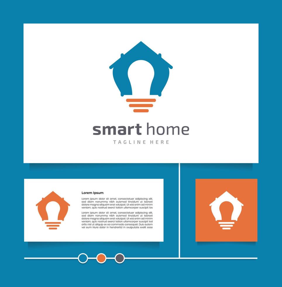 Creative idea and modern design concept vector smart home logo