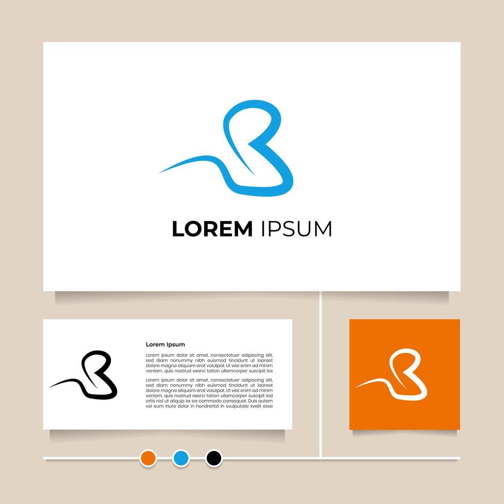 Initial letter B vector logo design