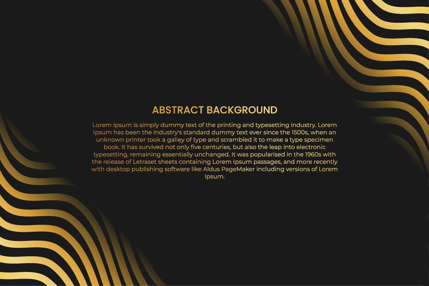 Abstract background with gold line wave. Luxury style. Tech pattern. Curved wavy line, smooth stripe vector