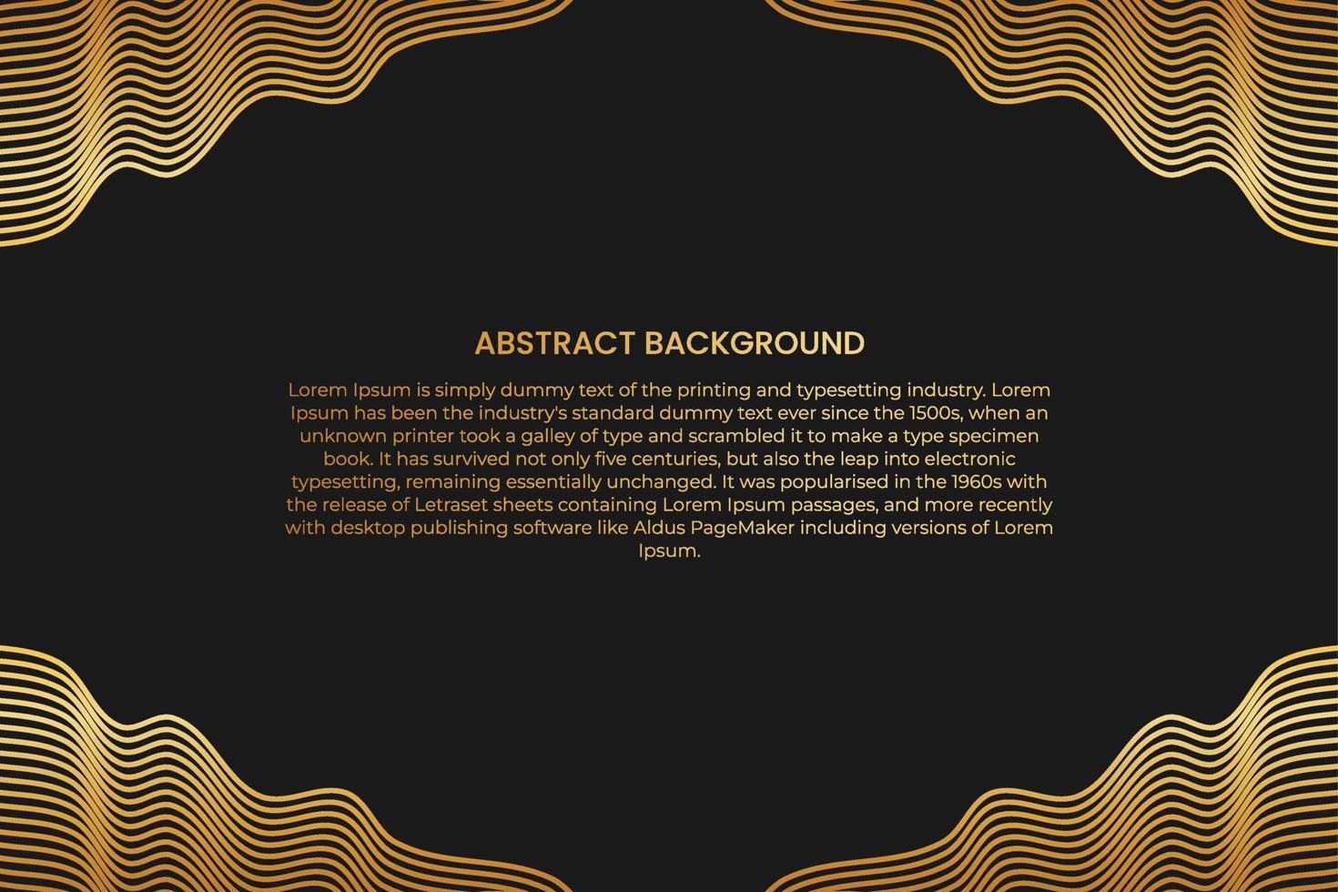 Abstract background with gold line wave. Luxury style. Tech pattern. Curved wavy line, smooth stripe vector