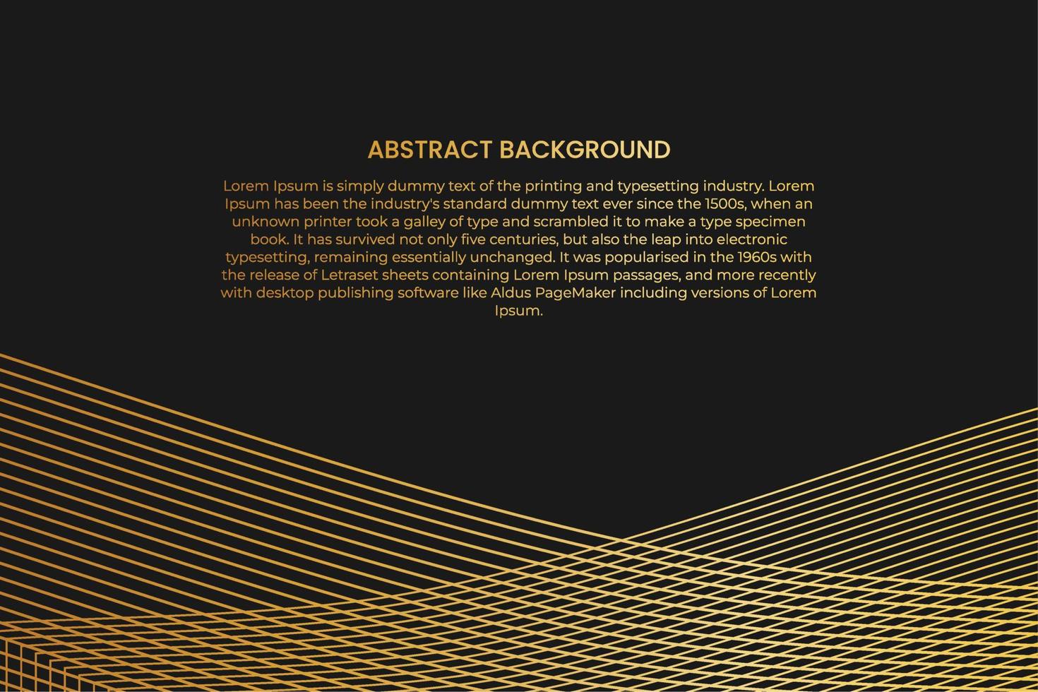 Abstract background with gold line wave. Luxury style. Tech pattern. Curved wavy line, smooth stripe vector