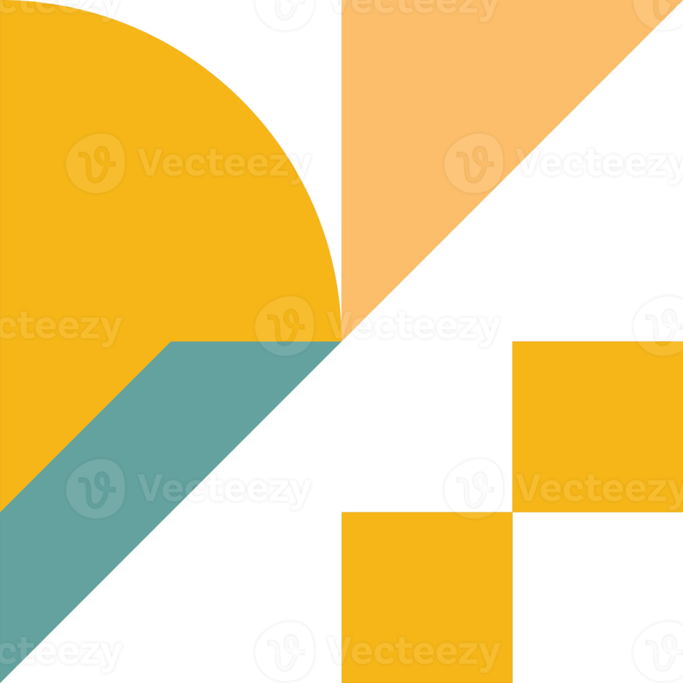 Trendy geometric square with abstract patterns in multiple colors and shapes. Creative contemporary design element for decoration of pop theme design. png