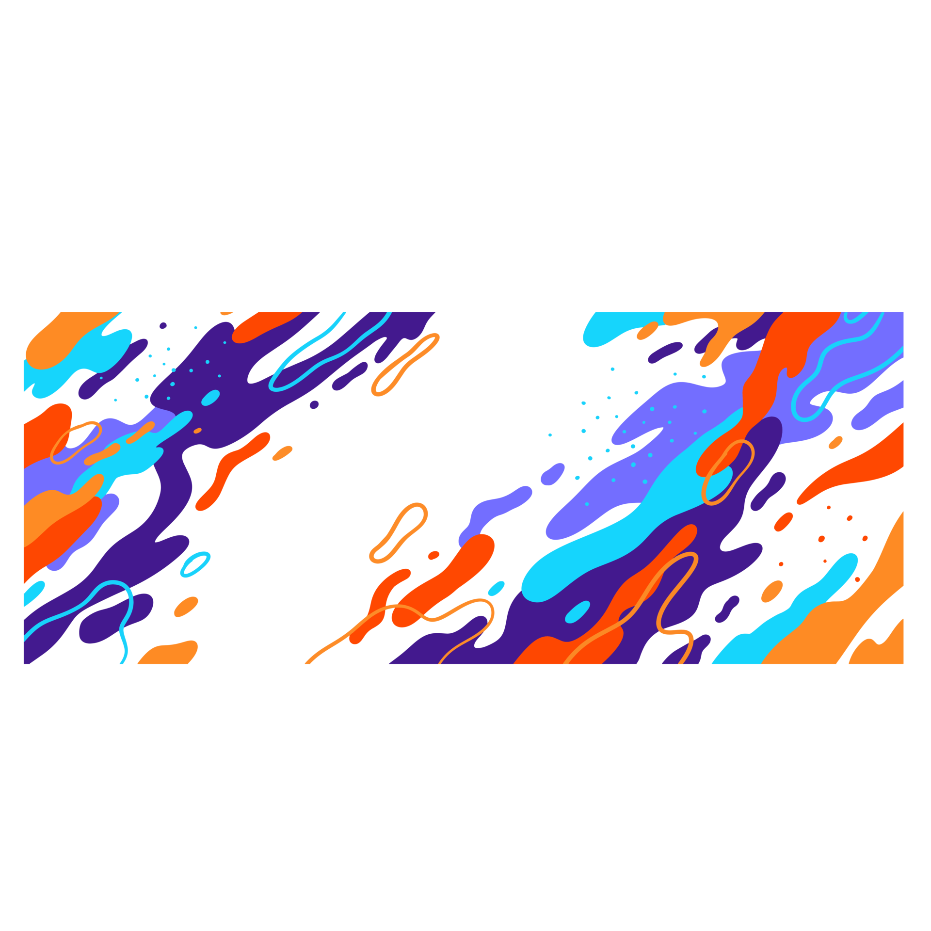 Colorful abstract fluid frame for poster and banner design. fun and