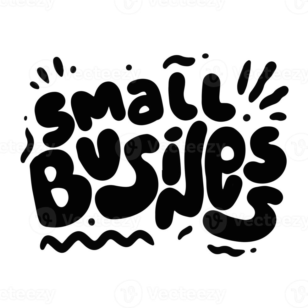 small business word text illustration hand drawn for sticker and design element png