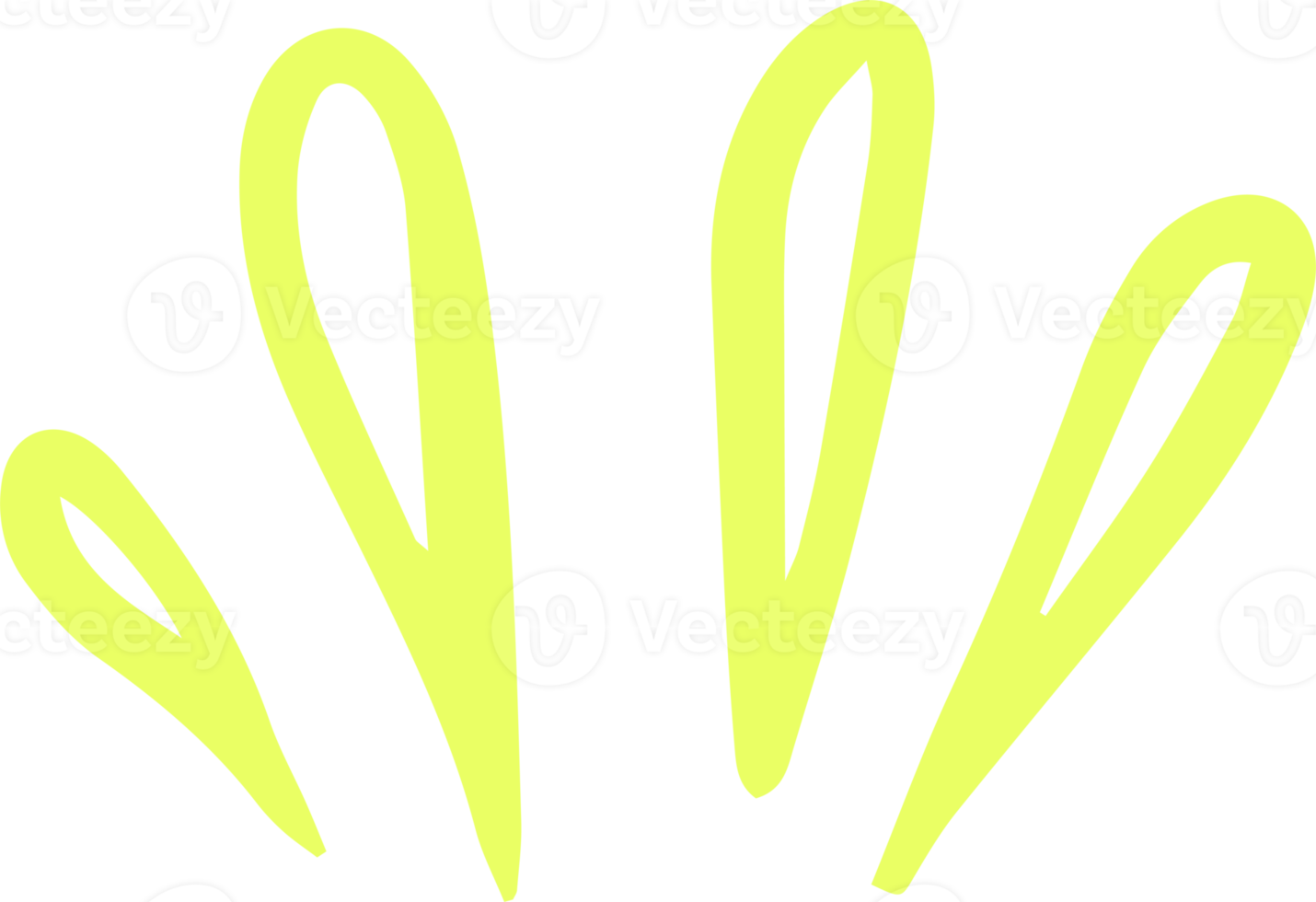 Japanese Manga comic style line elements for character emotion. colorful outline stroke for design element png