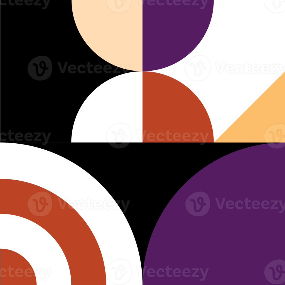 Trendy geometric square with abstract patterns in multiple colors and shapes. Creative contemporary design element for decoration of pop theme design. png