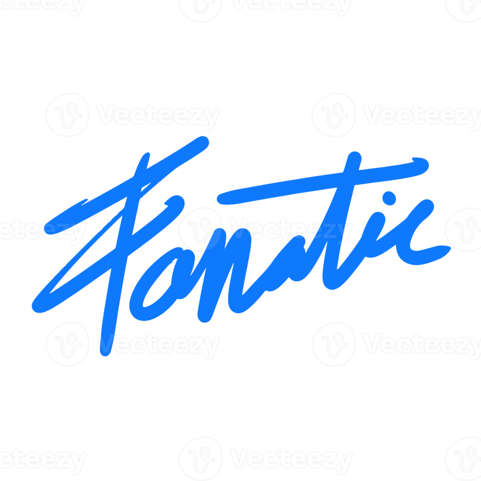 fanatic word text illustration hand drawn for sticker and design element 12895979 PNG