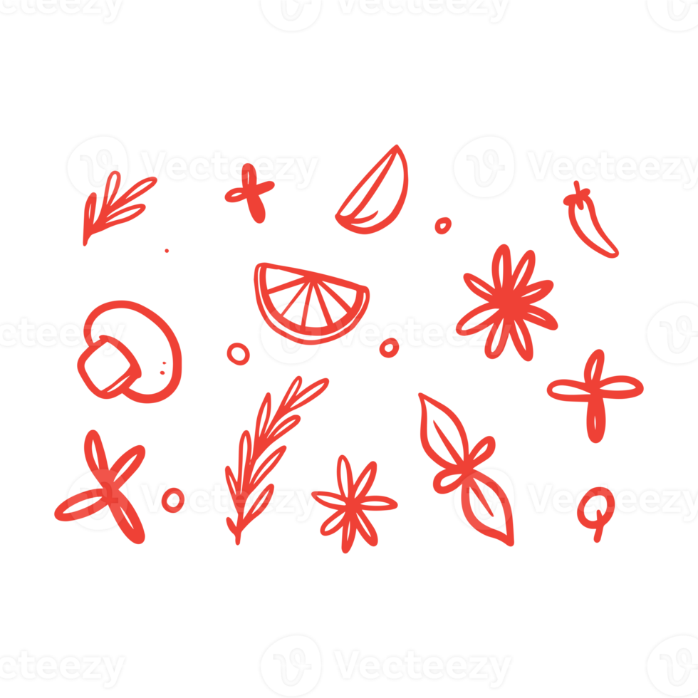 set of vegetable and fruit hand drawn illustration for healthy food design element. colorful vegetable and fruit theme png