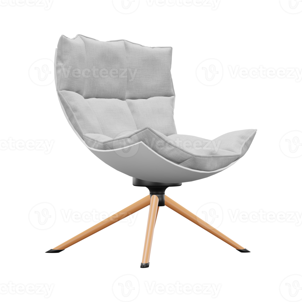 ilustração de cadeira realista. renderização 3D. png