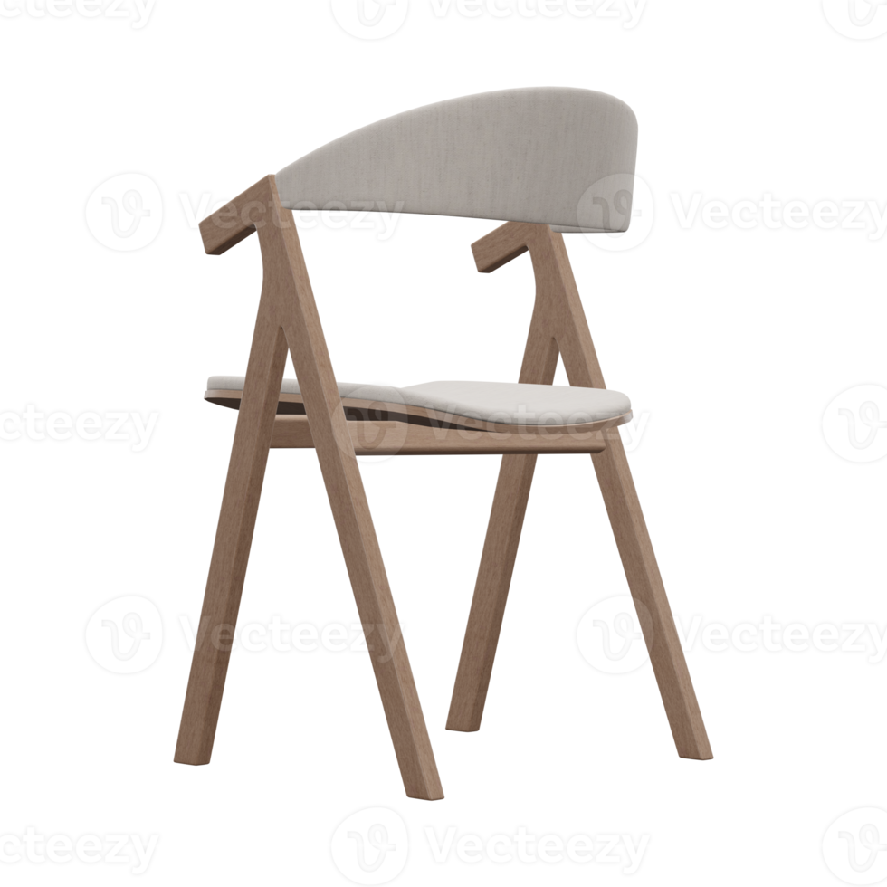 Realistic Chair Illustration. 3D Render. png