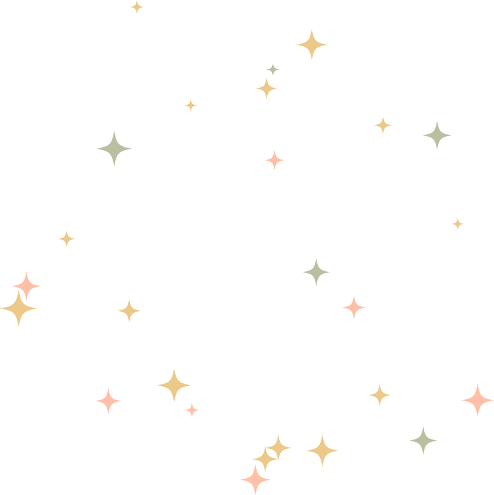 Star sparkle Colourful element png