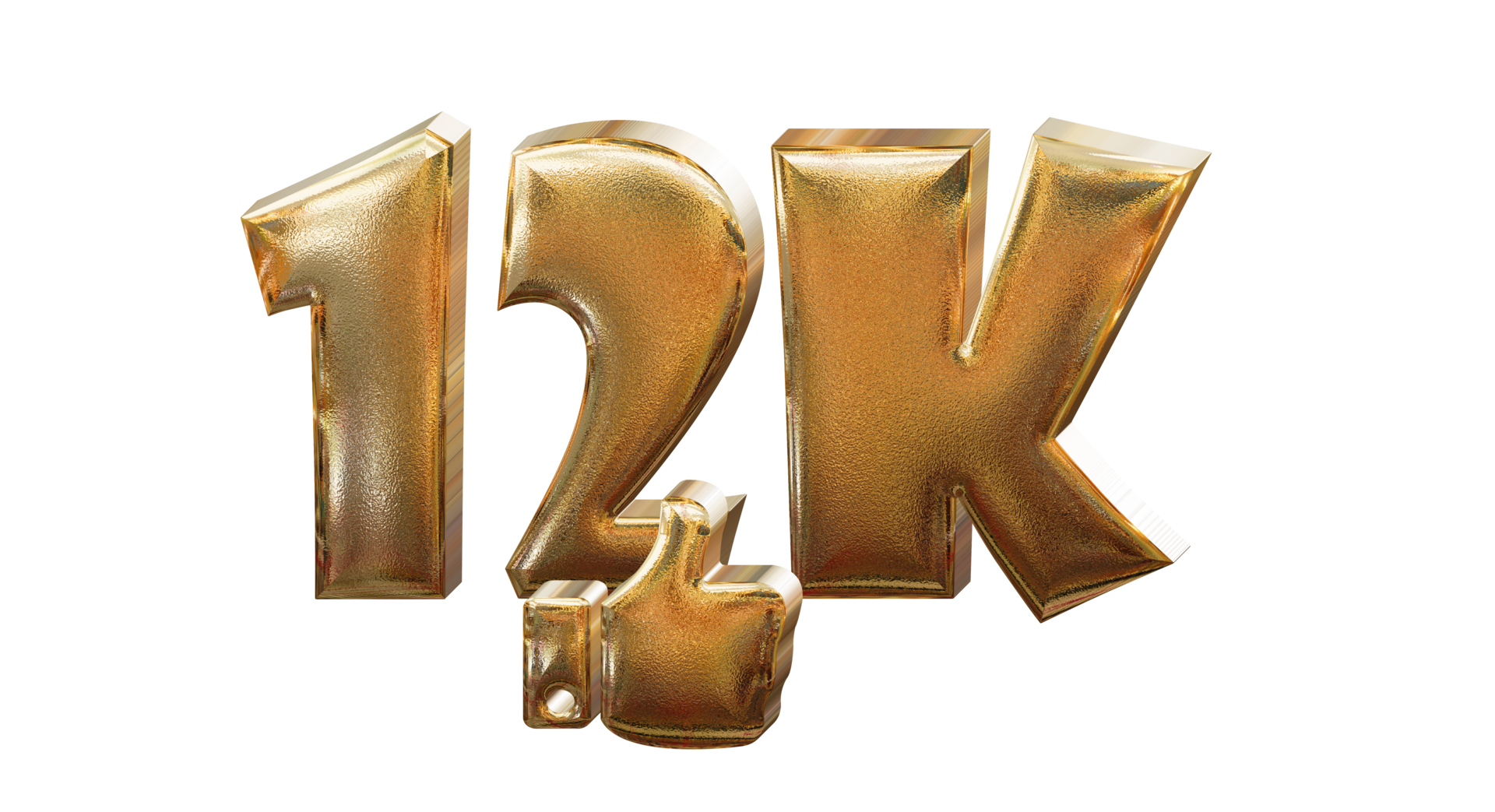 3d illustration 12k gold number 12896243 PNG