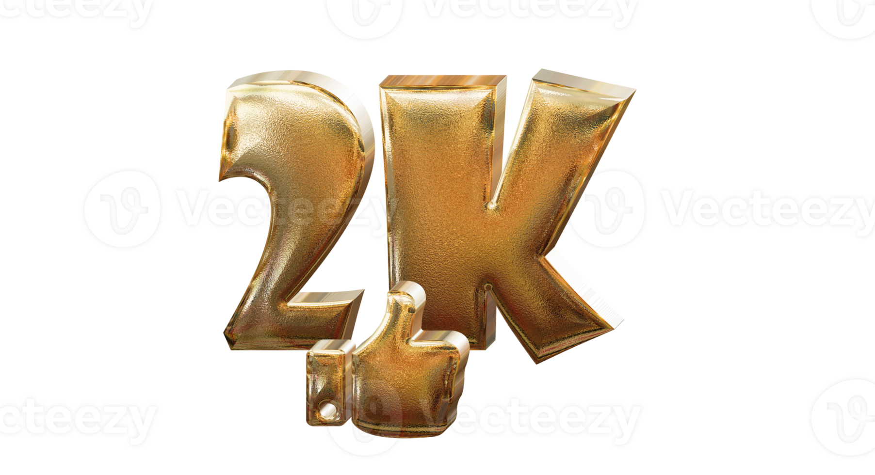 3d ilustración 1 k número de oro png