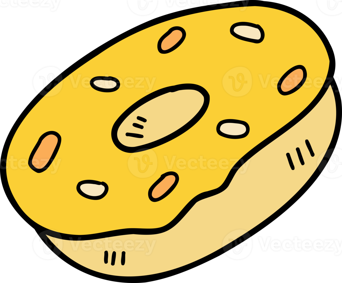 Hand Drawn yummy donuts illustration png