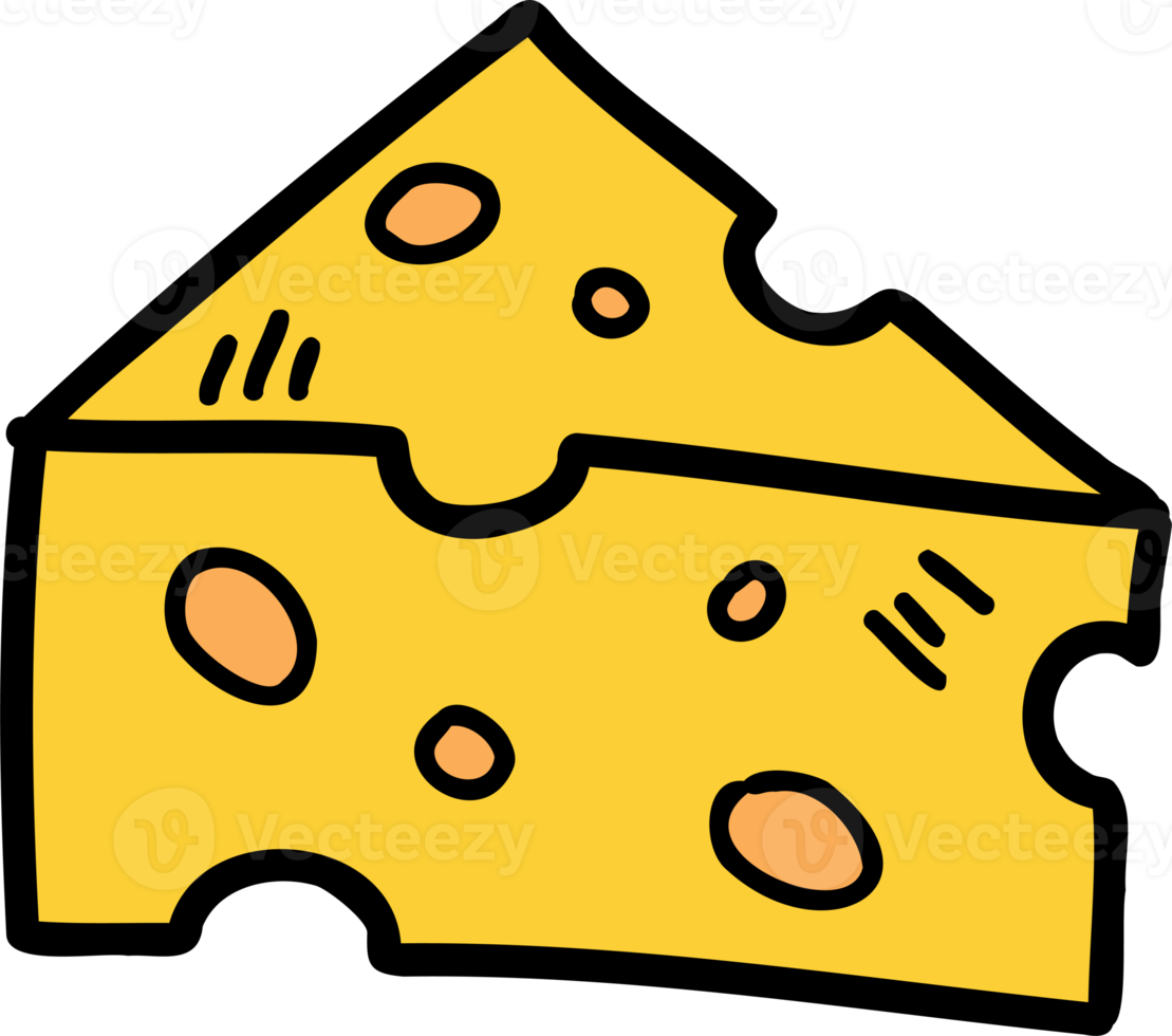 Hand Drawn cheese cubes illustration png