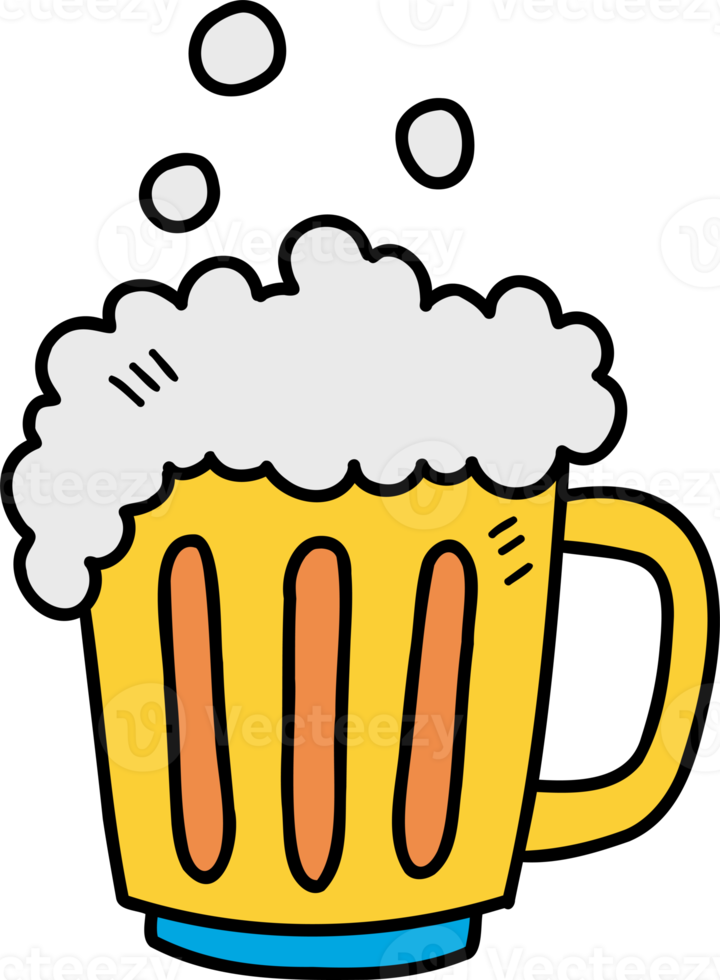 handgezogenes glas zur bierillustration png