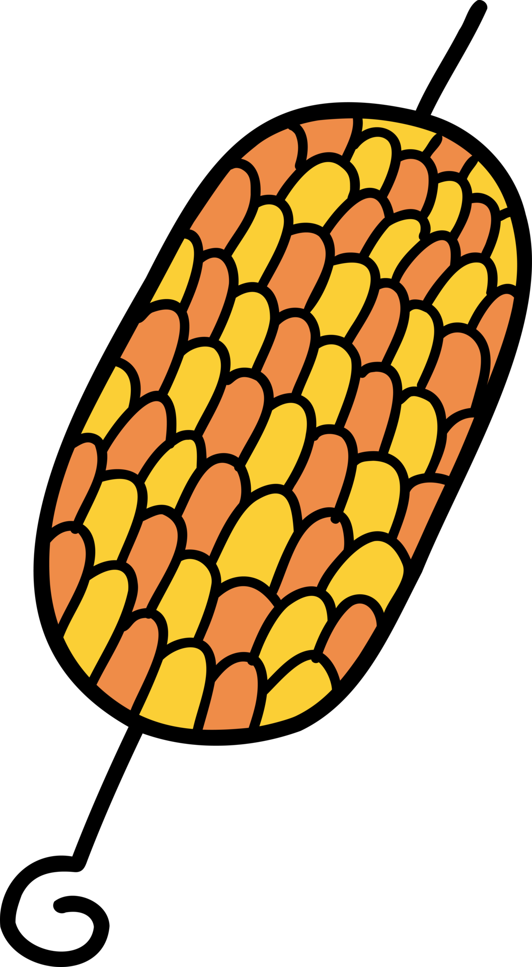 Hand Drawn barbecue Corn Skewers illustration 12896517 PNG