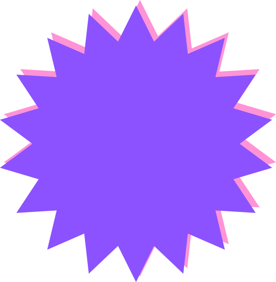 Blank badge sticker label with purple color, element for decoration png