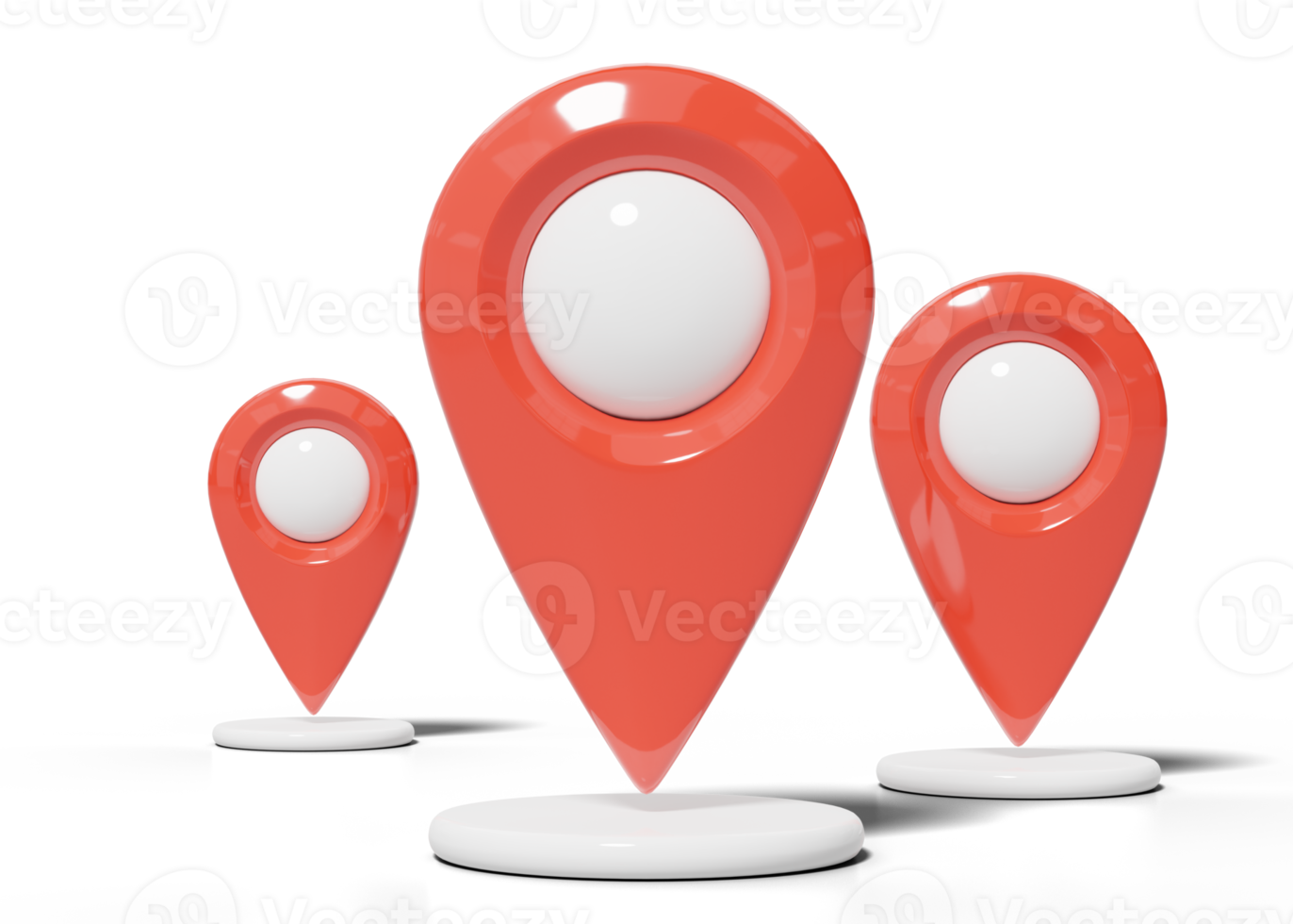 3d Red location map pin with white bubble icon. 3 Plastic realistic GPS navigator checking points on transparent. Mark for destination. Cartoon 3d icon minimal style. 3d render illustration. png