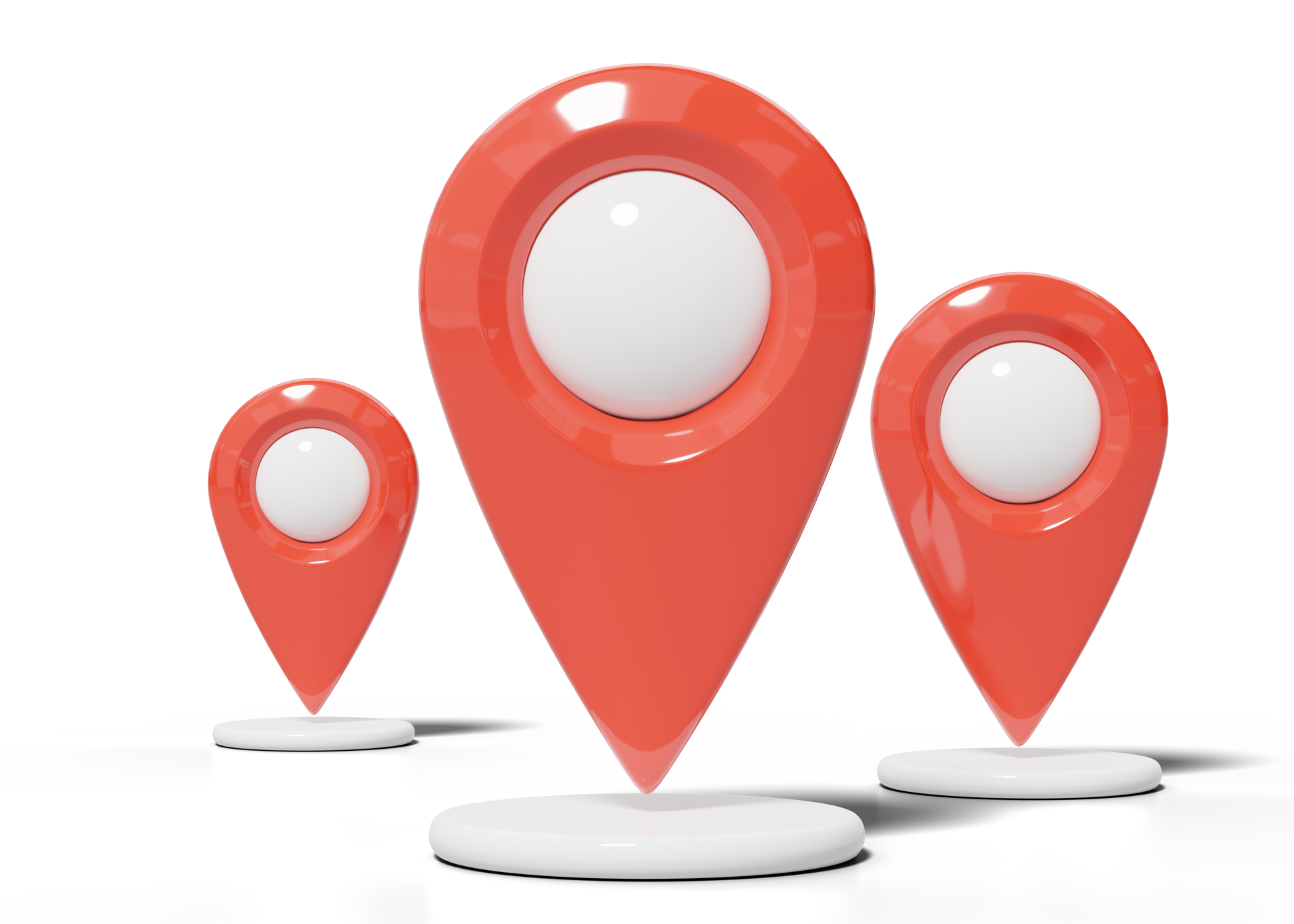 3d pin map pointer. Red marker for travel destination place. Realistic By  YummyBuum