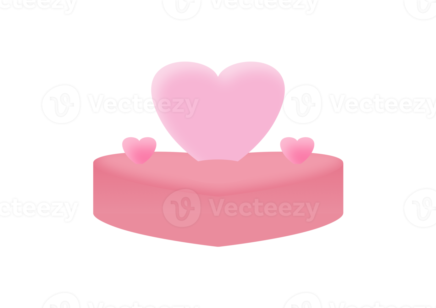 Happy valentines day for background. Paper hearts, clouds and png