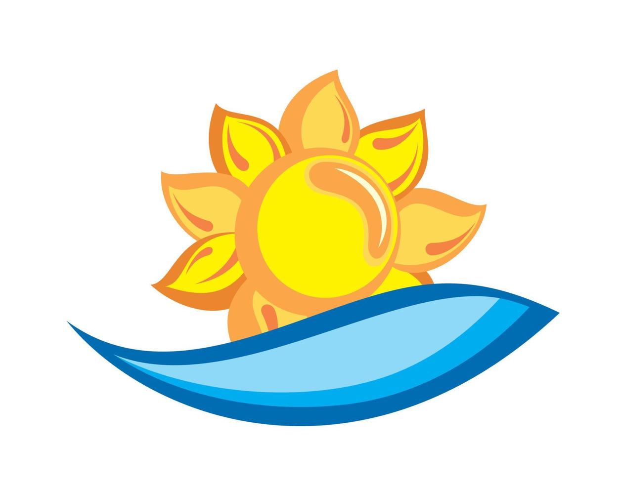 Sun symbal. Weather forecast vector